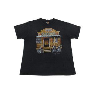 Vintage Distressed 3D Emblem T Shirt - 025101